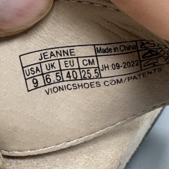 Vionic Womens Gold Slide Sandals 9 Jeanne Braided Slip-On Casual Summer Orthodic - Picture 7 of 8